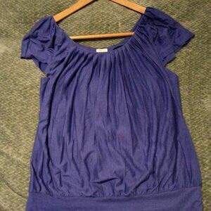 🌸 Women’s Flounce-Style Blouse – Royal Blue 🌸